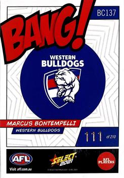 2021 Select AFL Footy Stars - Bang! #BC137 Marcus Bontempelli Back